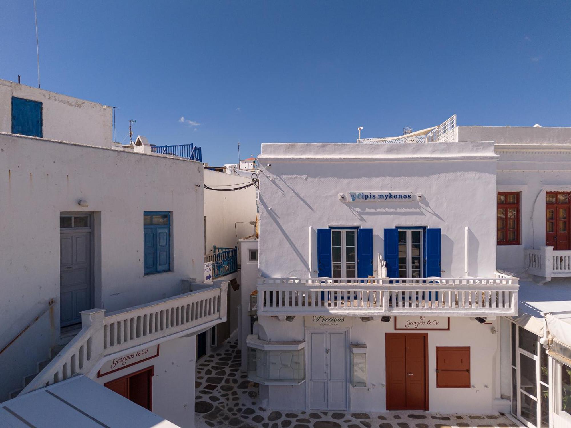 Elpis Mykonos Apartments - Mykonos Town Delos Port ภายนอก รูปภาพ